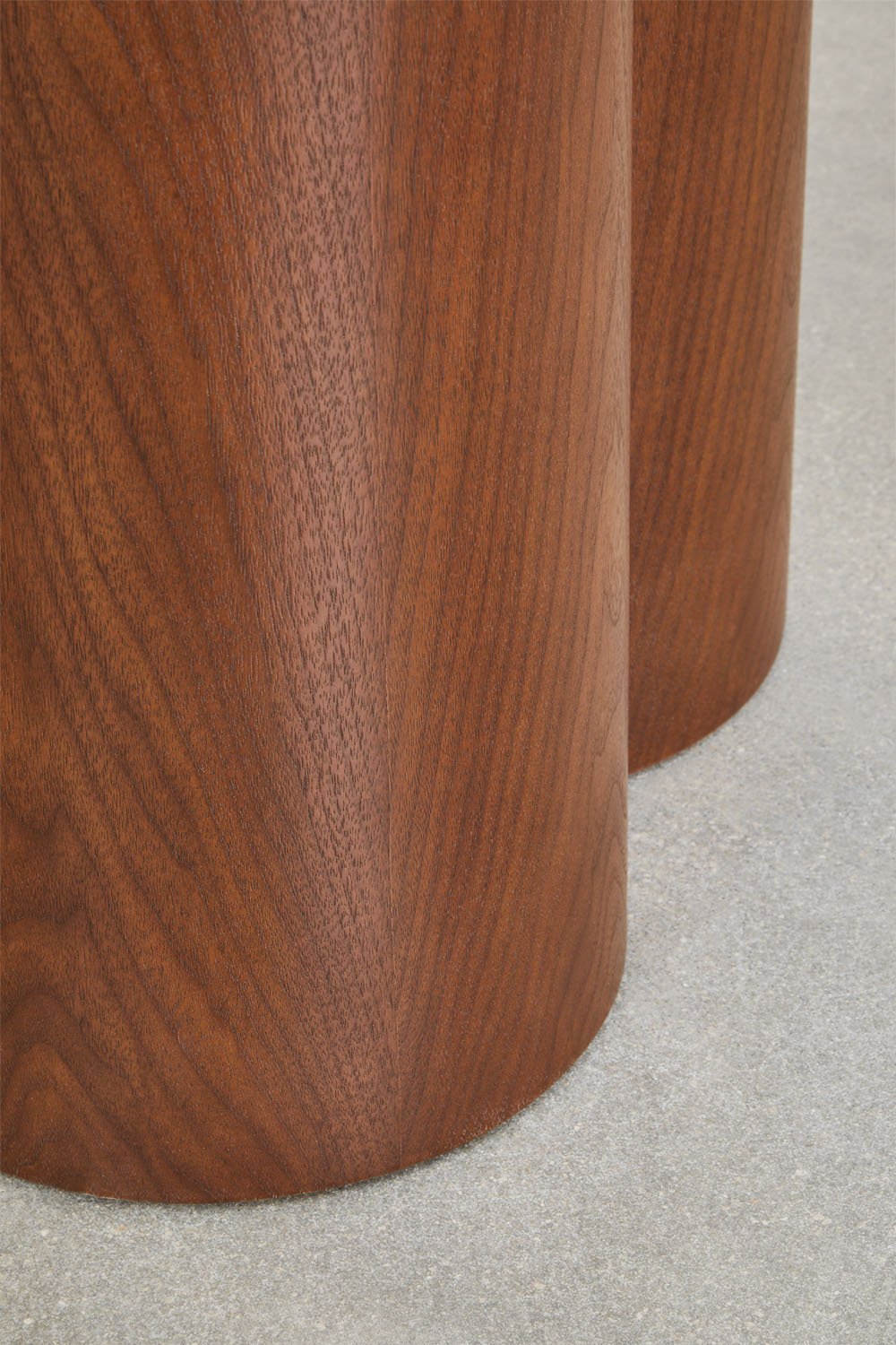 Tavolo da pranzo rotondo Ø120 cm in impiallacciatura e MDF Athena, immagine della galleria 5