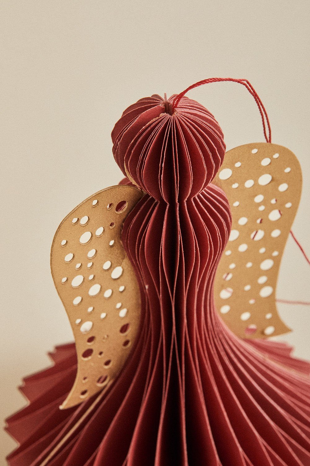 Confezione di 3 decorazioni natalizie in carta Ceriba, immagine della galleria 4