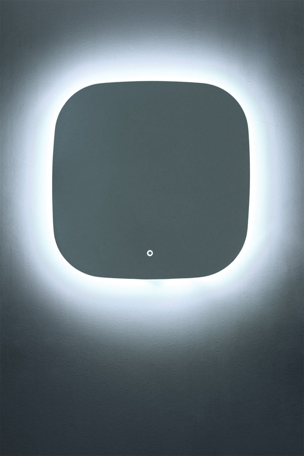 Specchio Da Bagno Quadrato A LED Con Bordo Arrotondato Retroilluminato Omega 90x80 Cristaled 86523558