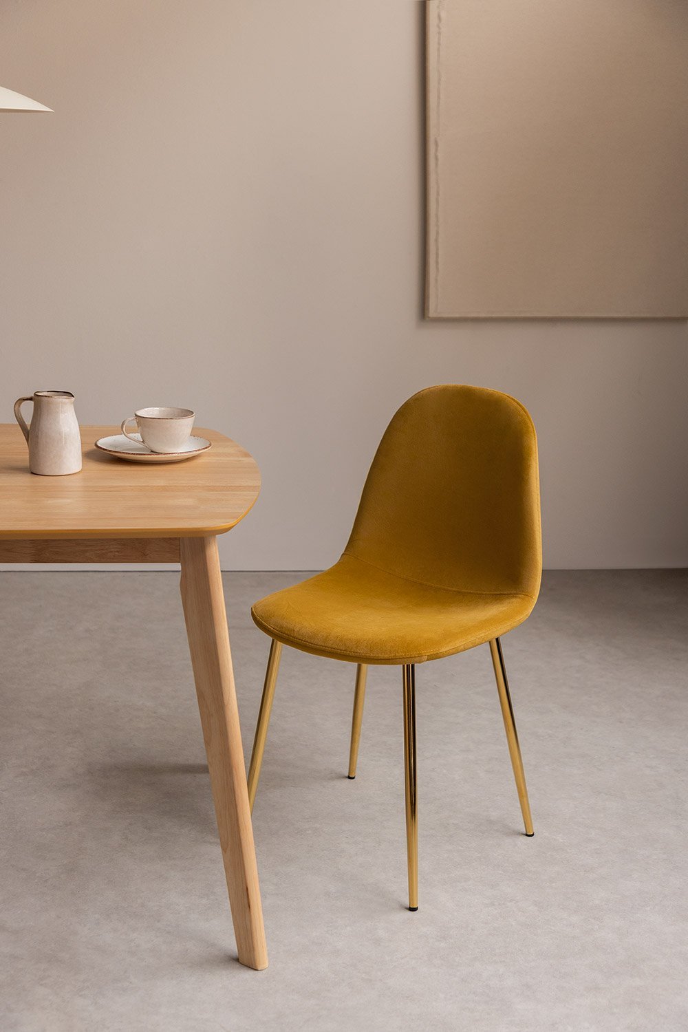 Confezione da 2 sedie da pranzo in velluto Glamm, immagine della galleria 1