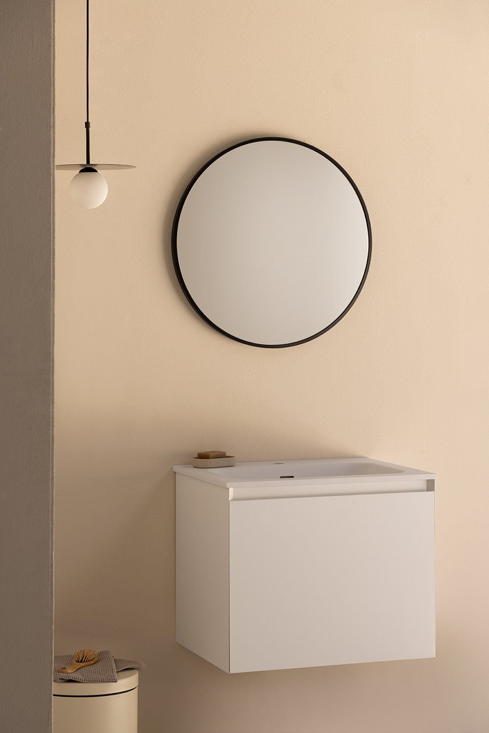 Set mobili da bagno in legno Macrae con lavabo integrato    , immagine della galleria 1