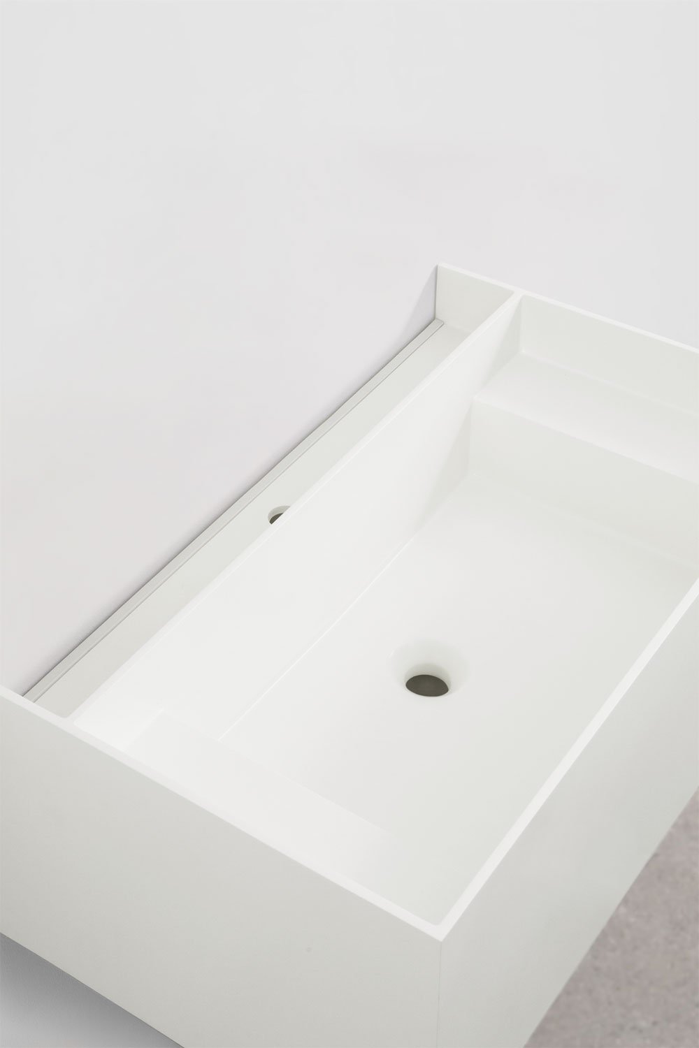 Set di mobili da bagno in resina con lavabo integrato e luce LED Nerine, immagine della galleria 5