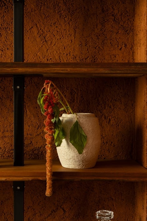 Vaso Decorativo in Terracotta Camryn - Bianco Pietra