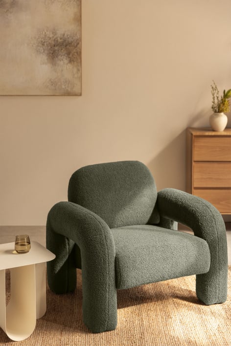 Poltrona in shearling Nicxon - Verde Salvia