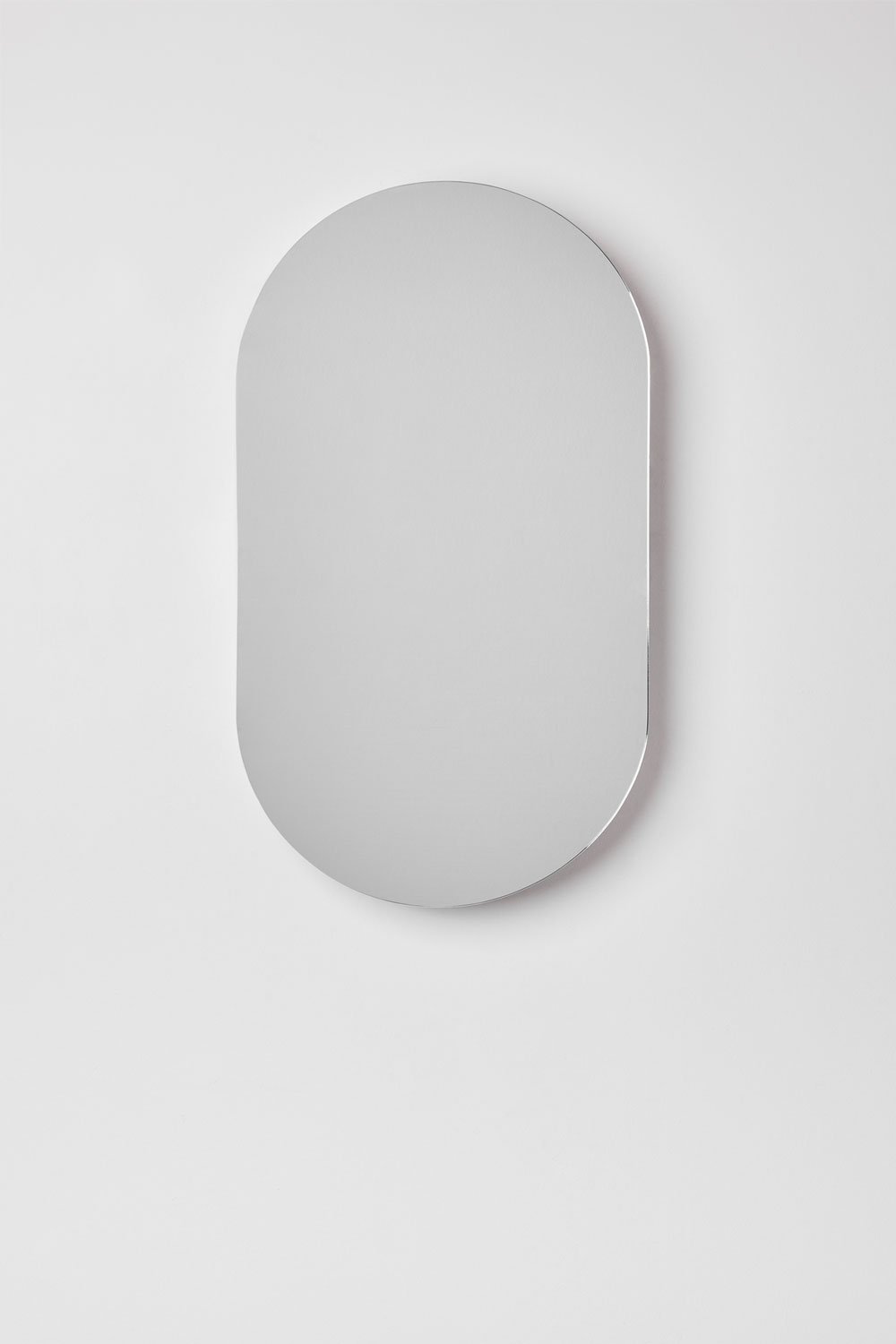 Specchio da parete ovale da bagno con contenitore (50x90 cm) Oricsa, immagine della galleria 1