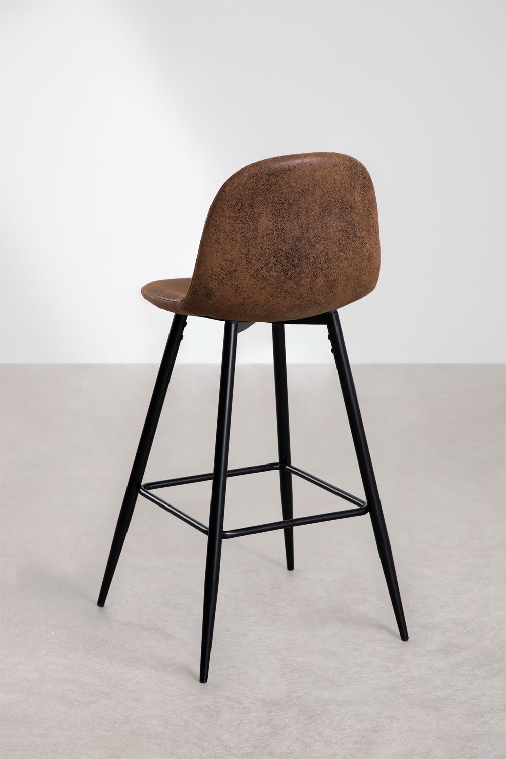 Sgabello alto Glamm in similpelle, immagine della galleria 4