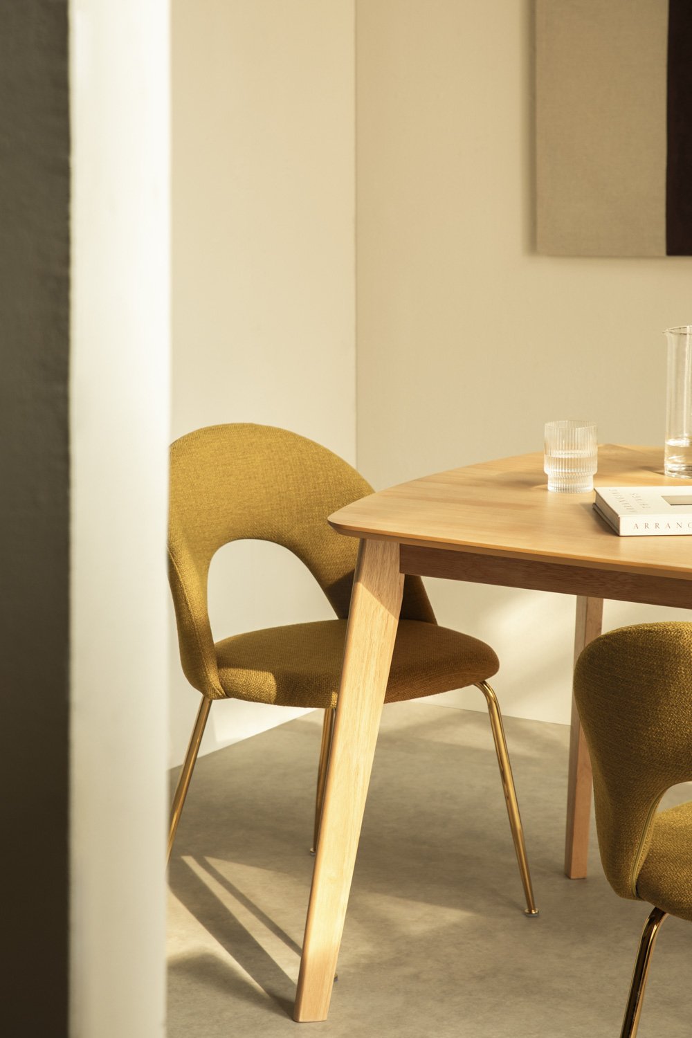 Confezione da 2 sedie da pranzo rivestite in tessuto Glorys, immagine della galleria 1