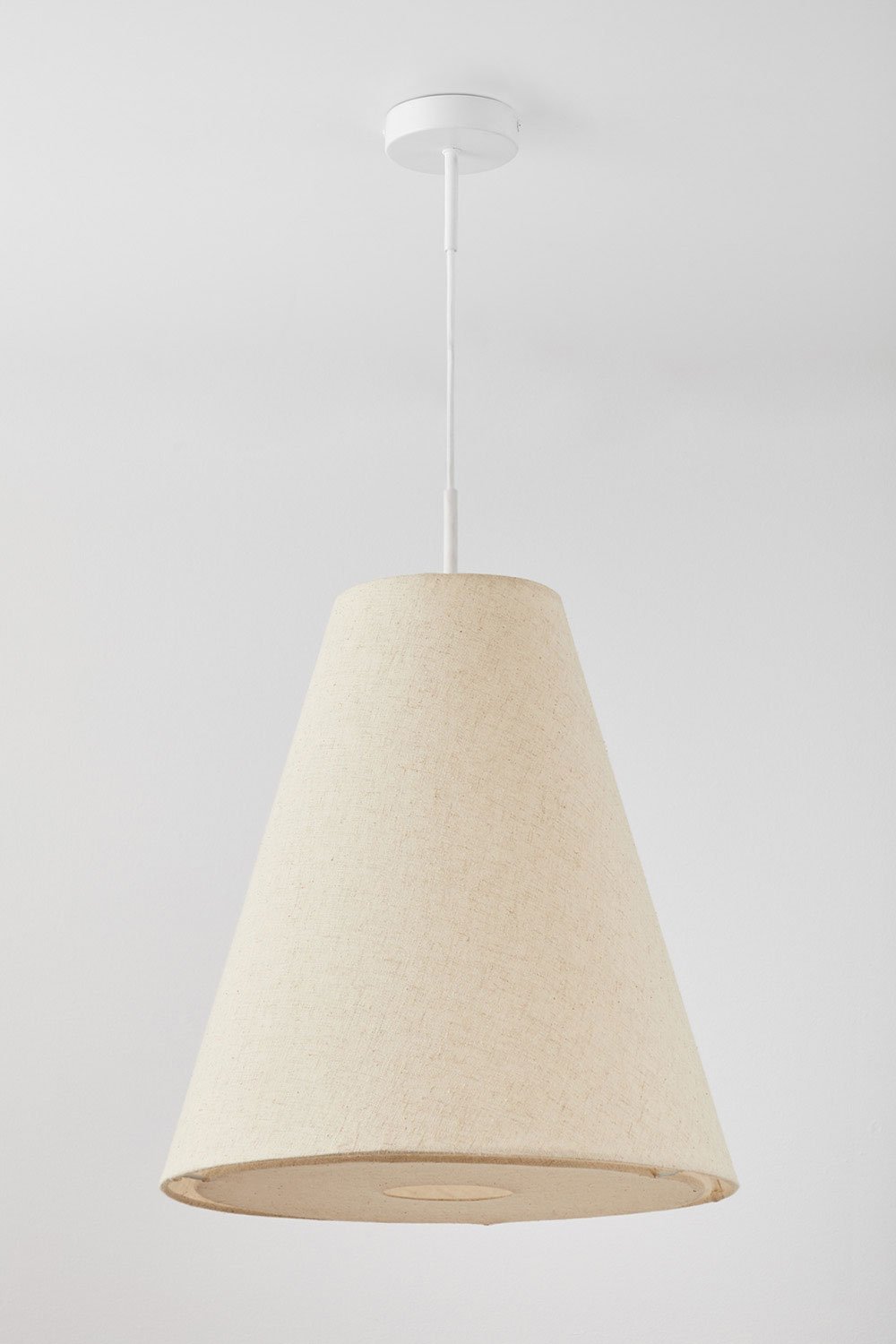 Lampada da soffitto in lino e cotone granato, immagine della galleria 1