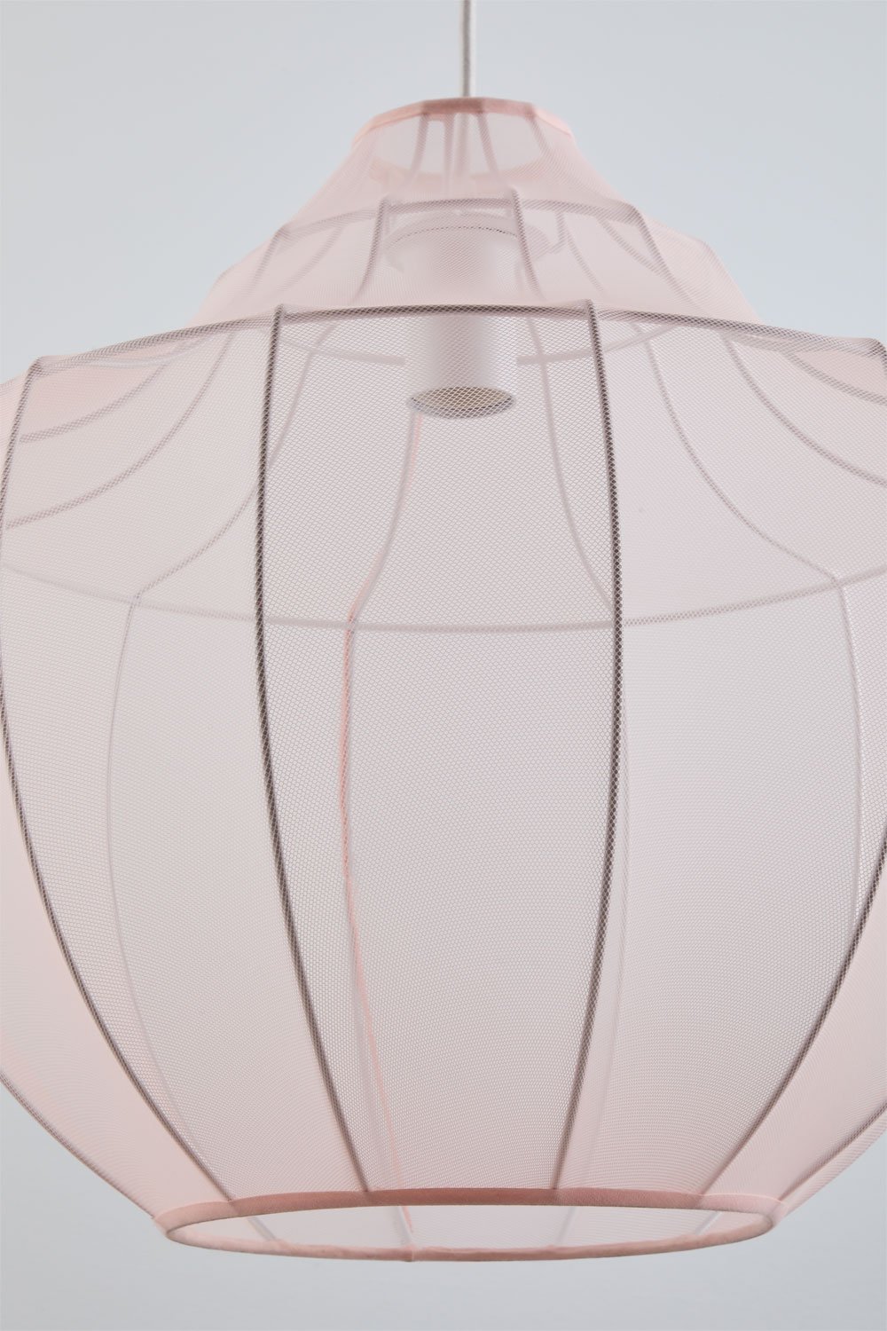 Lampada a sospensione da soffitto in metallo e tessuto Adaya, immagine della galleria 5
