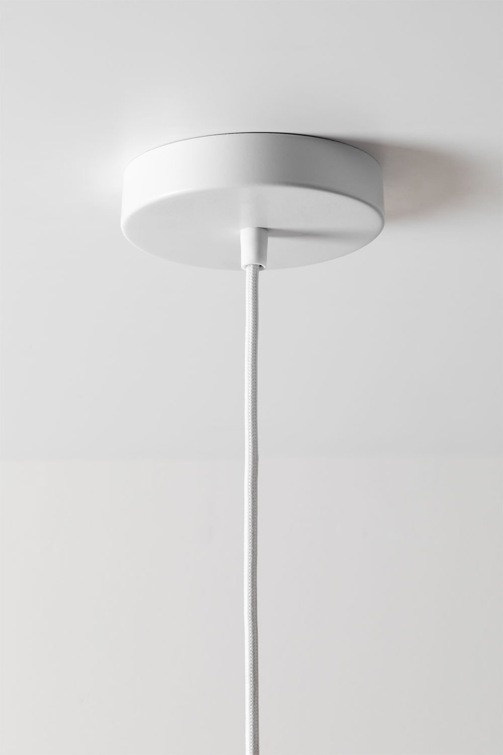 Lampada a sospensione da soffitto in metallo e tessuto Adaya, immagine della galleria 7