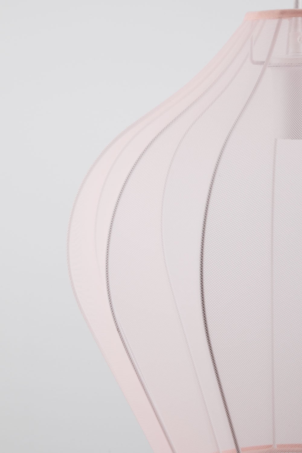 Lampada a sospensione da soffitto in metallo e tessuto Belisa, immagine della galleria 4