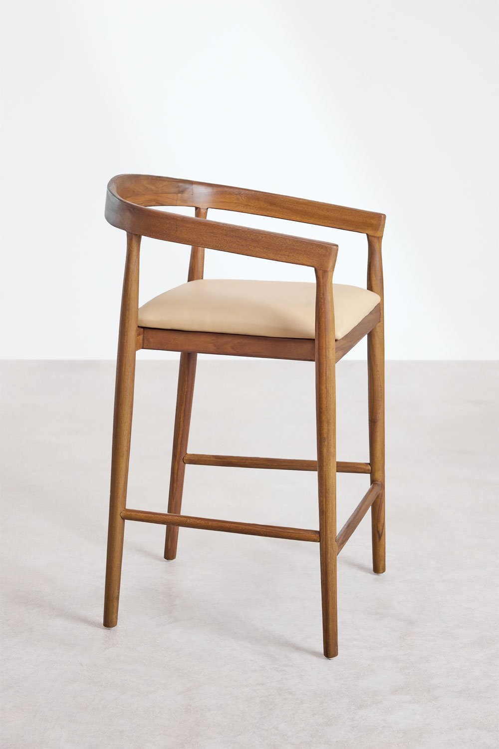 Confezione da 2 sgabelli alti in pelle Visby (70 cm), immagine della galleria 3