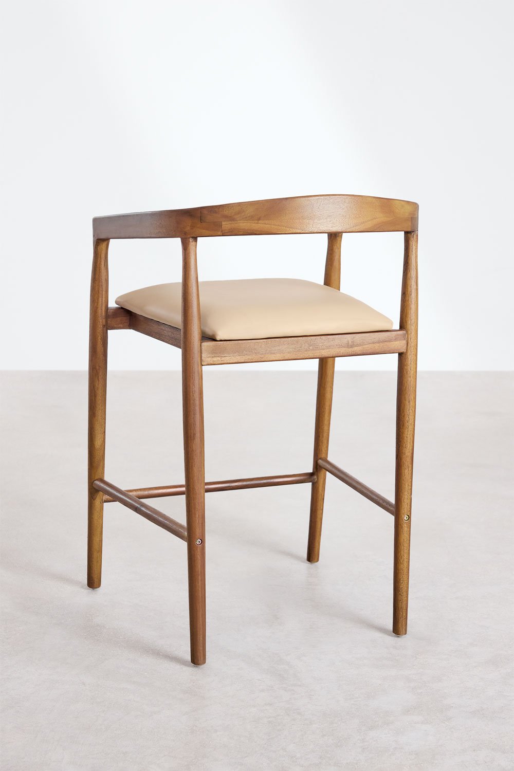 Confezione da 4 sgabelli alti in pelle Visby (70 cm), immagine della galleria 4