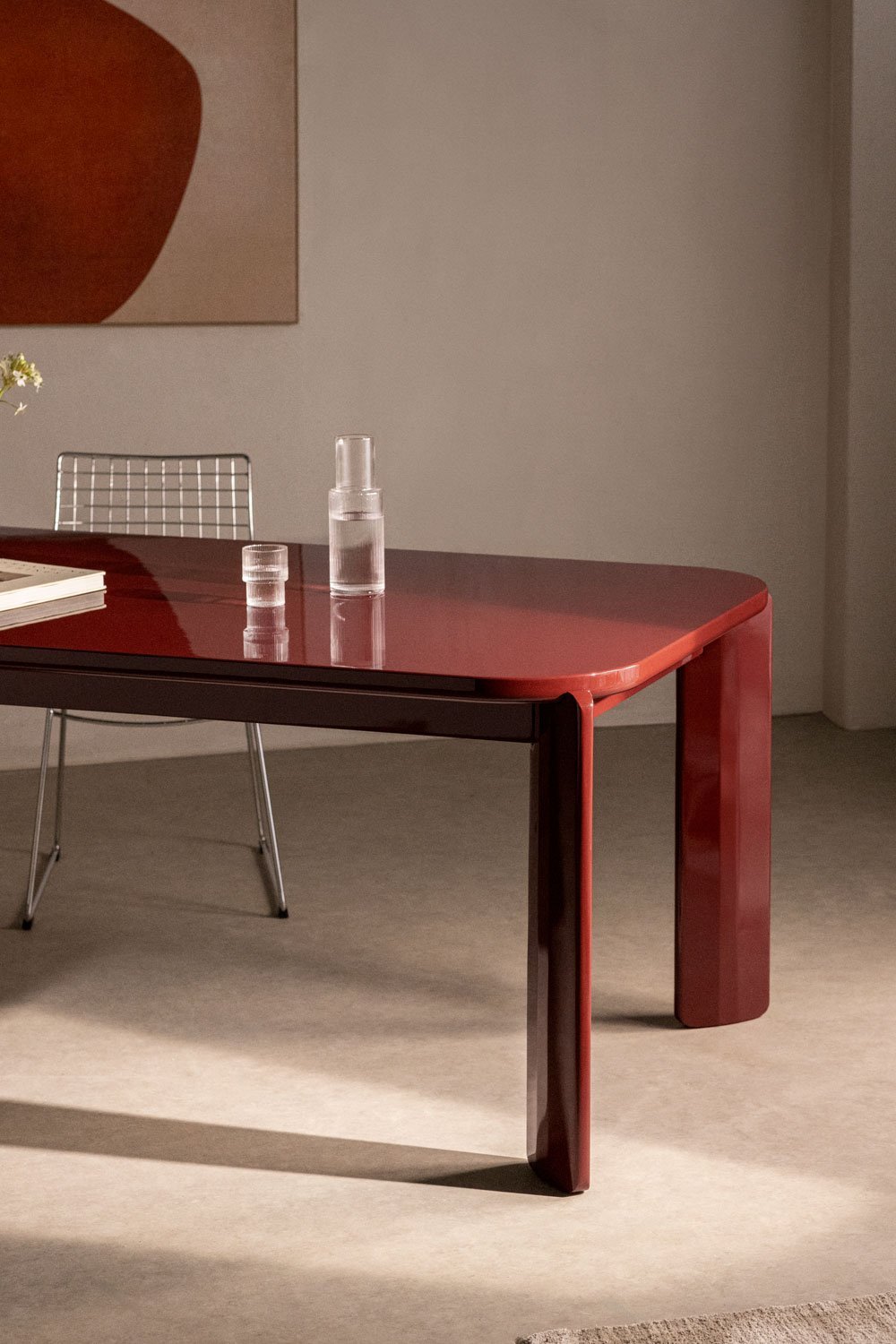 Tavolo da pranzo rettangolare 200x100 cm in MDF Ginevra, immagine della galleria 4