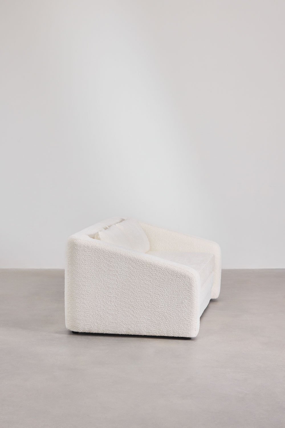 Divano letto Dalila 2 posti in tessuto bouclé, immagine della galleria 6