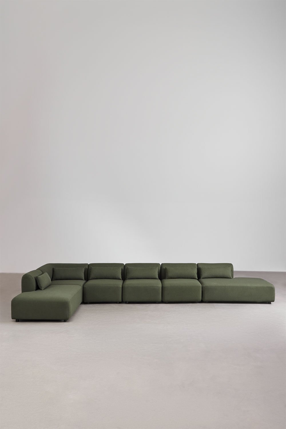 Divano modulare angolare Fogler in 6 pezzi con doppia chaise lounge, immagine della galleria 3