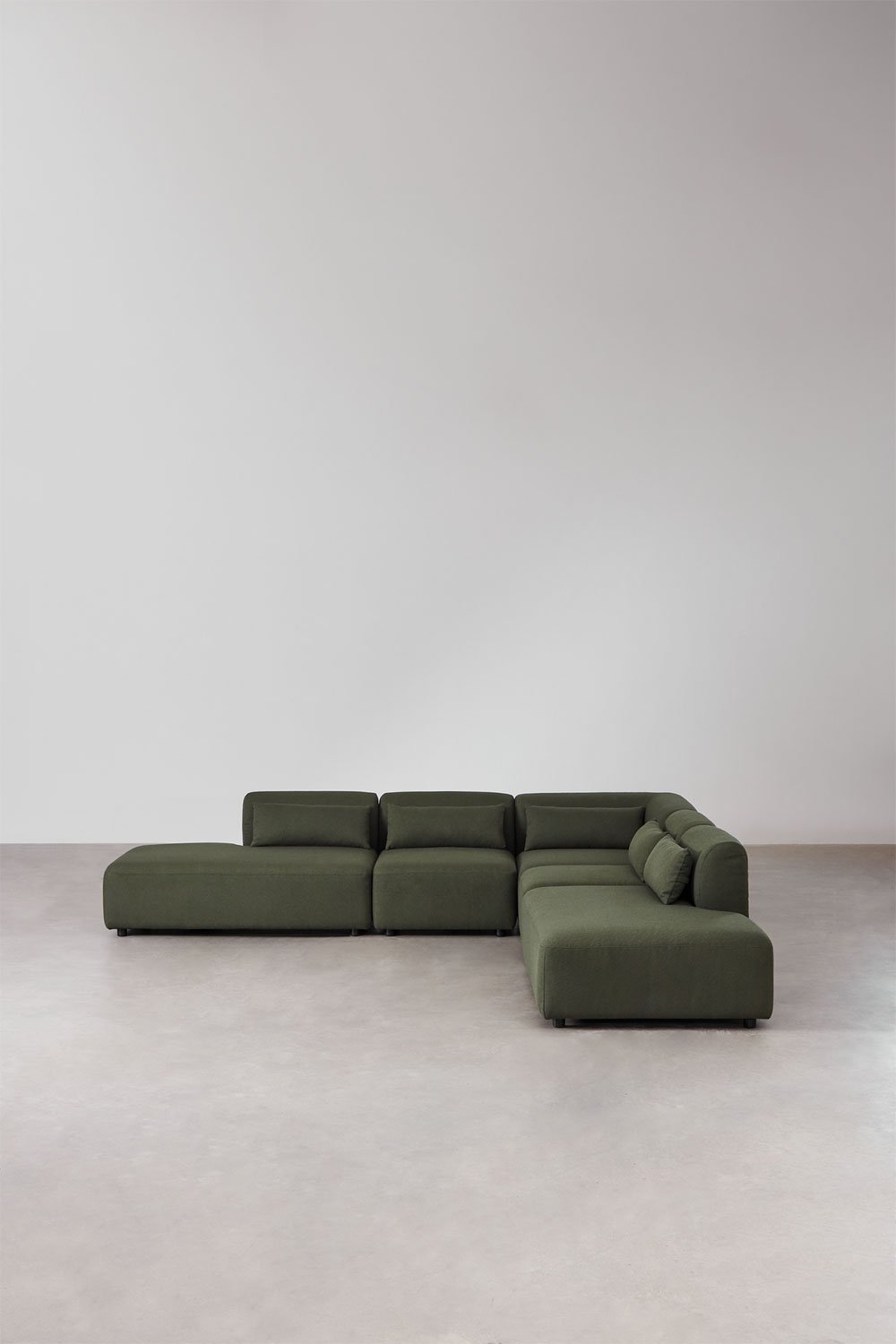 Divano modulare angolare Fogler in 5 pezzi con doppia chaise lounge, immagine della galleria 3