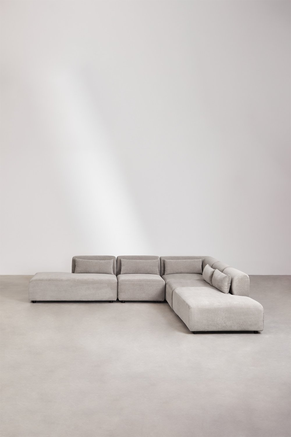 Divano modulare angolare Fogler in 5 pezzi con doppia chaise lounge, immagine della galleria 3