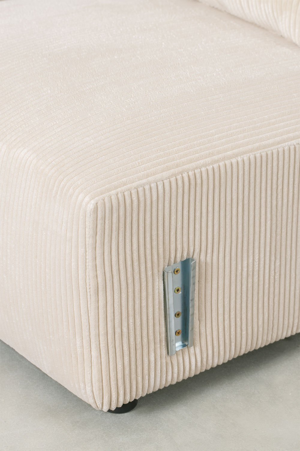 Modulo angolare sinistro 115x113 cm con bracciolo basso e cuscino per divano modulare Bruna, immagine della galleria 7