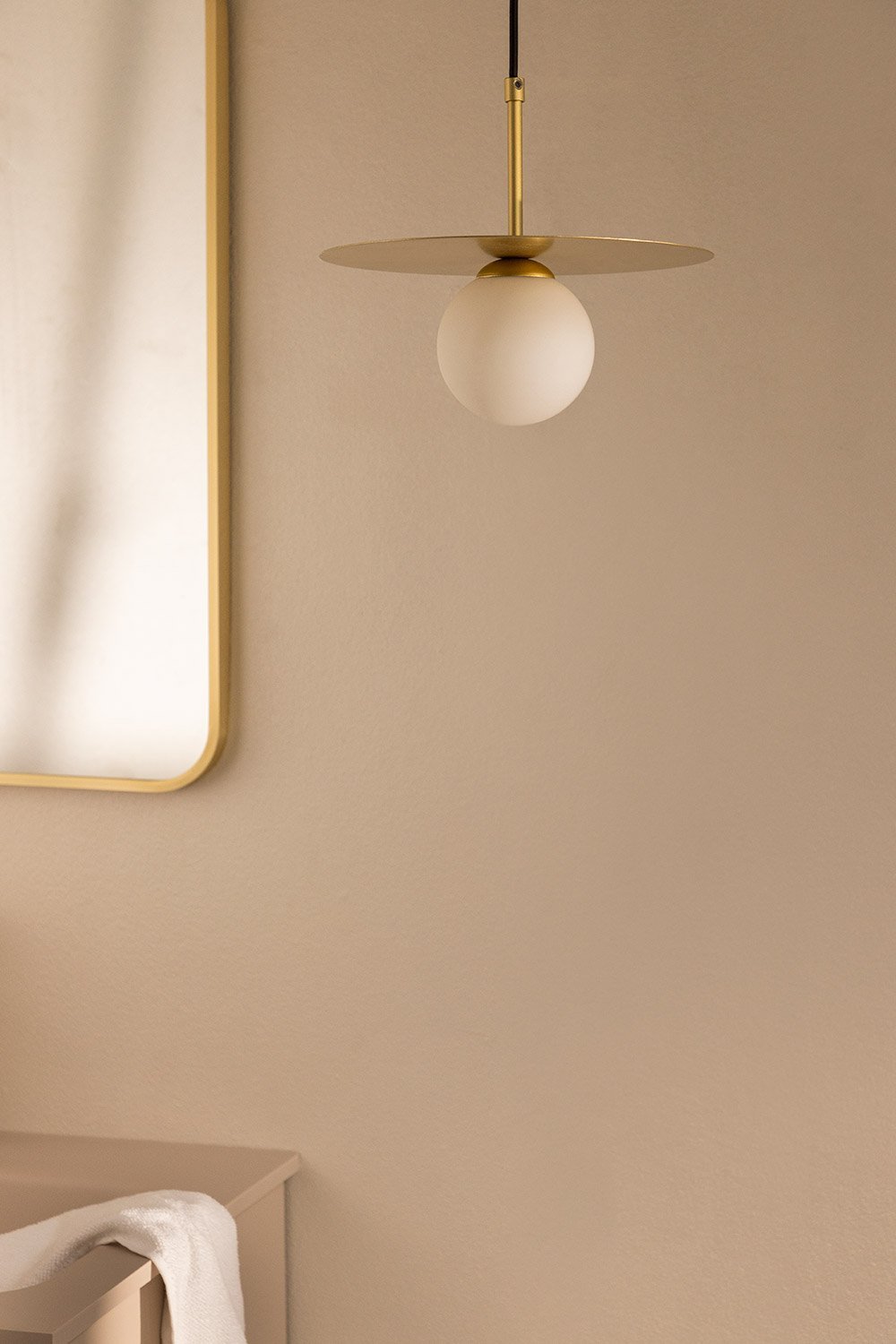 Lampada da soffitto per bagno con sfera di vetro Jorien      , immagine della galleria 1