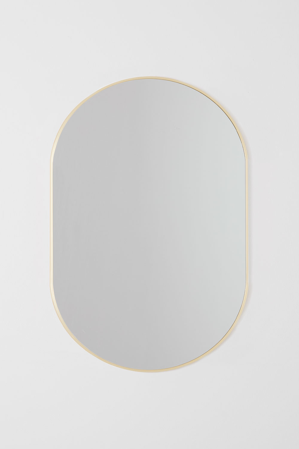 TSKDKIT - Specchio Ovvale Adesivo 50x40 Cm | Senza Cornice | Autoadesivo Forte | Per Bagno, Ingresso, Camera