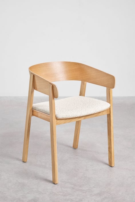 Confezione da 4 sedie da pranzo in legno Olsen - Ricciolo Blanco