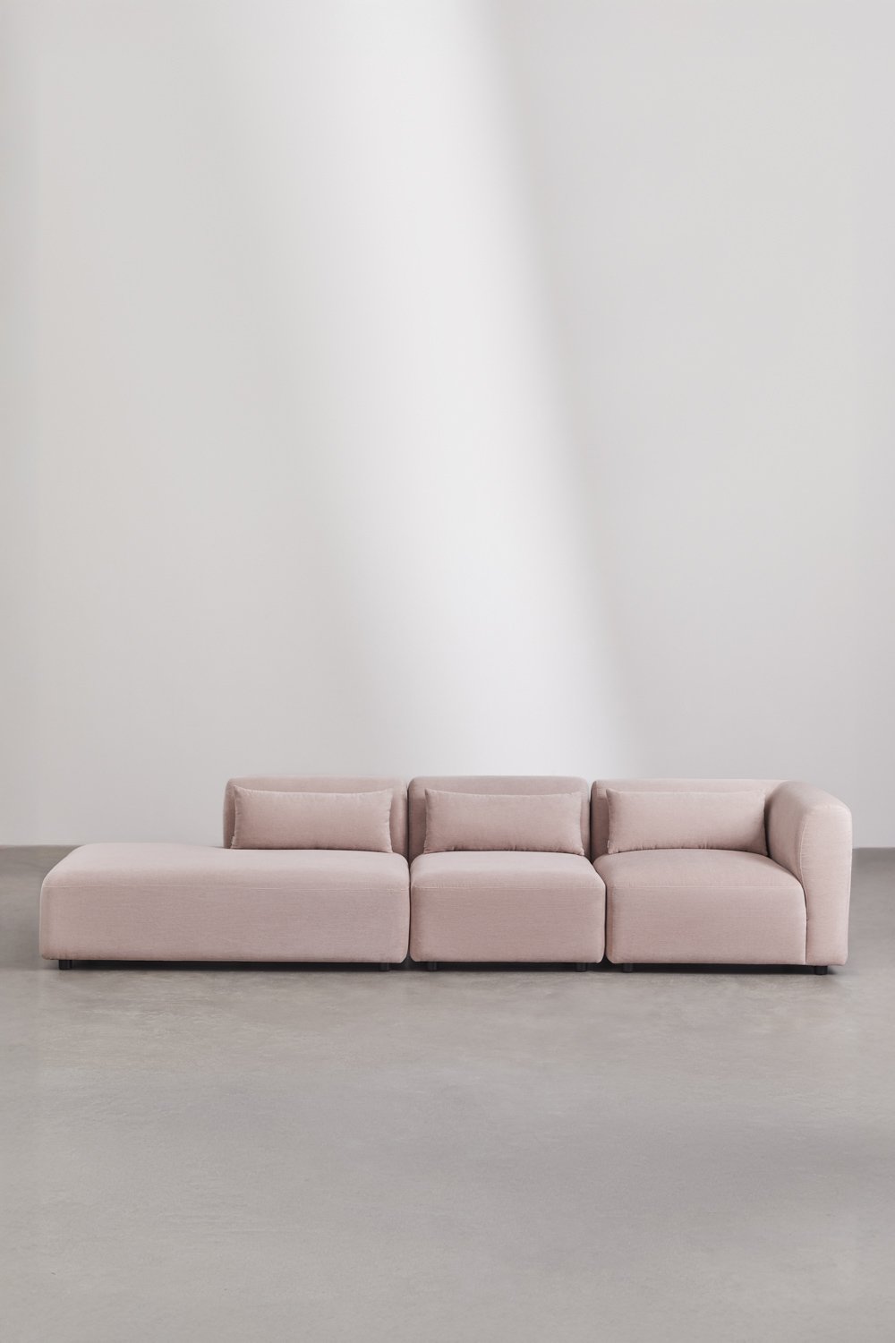 Divano angolare modulare Fogler a 3 pezzi con chaise longue sinistra, immagine della galleria 3