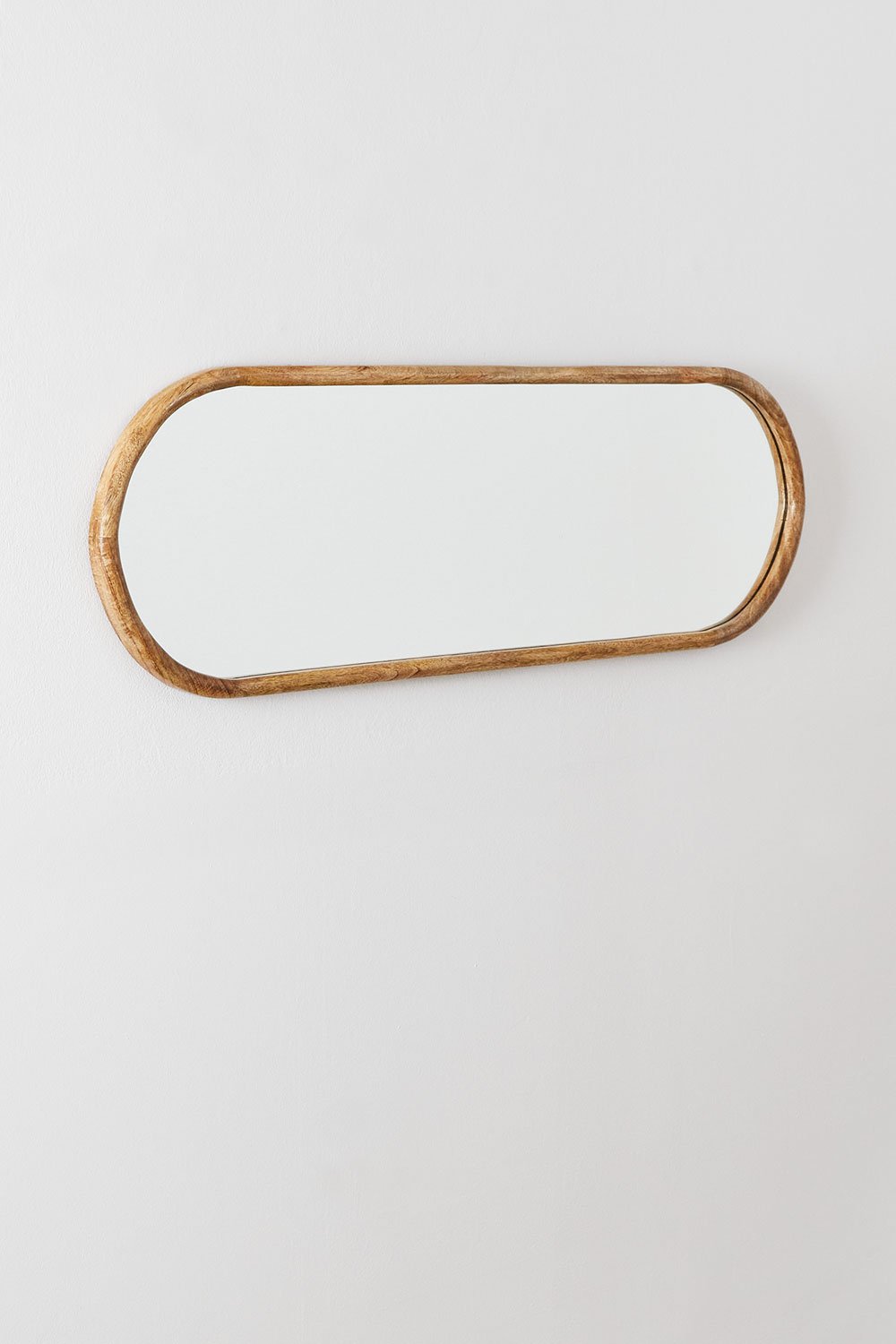 Specchio da parete ovale in legno di mango Munya, immagine della galleria 3