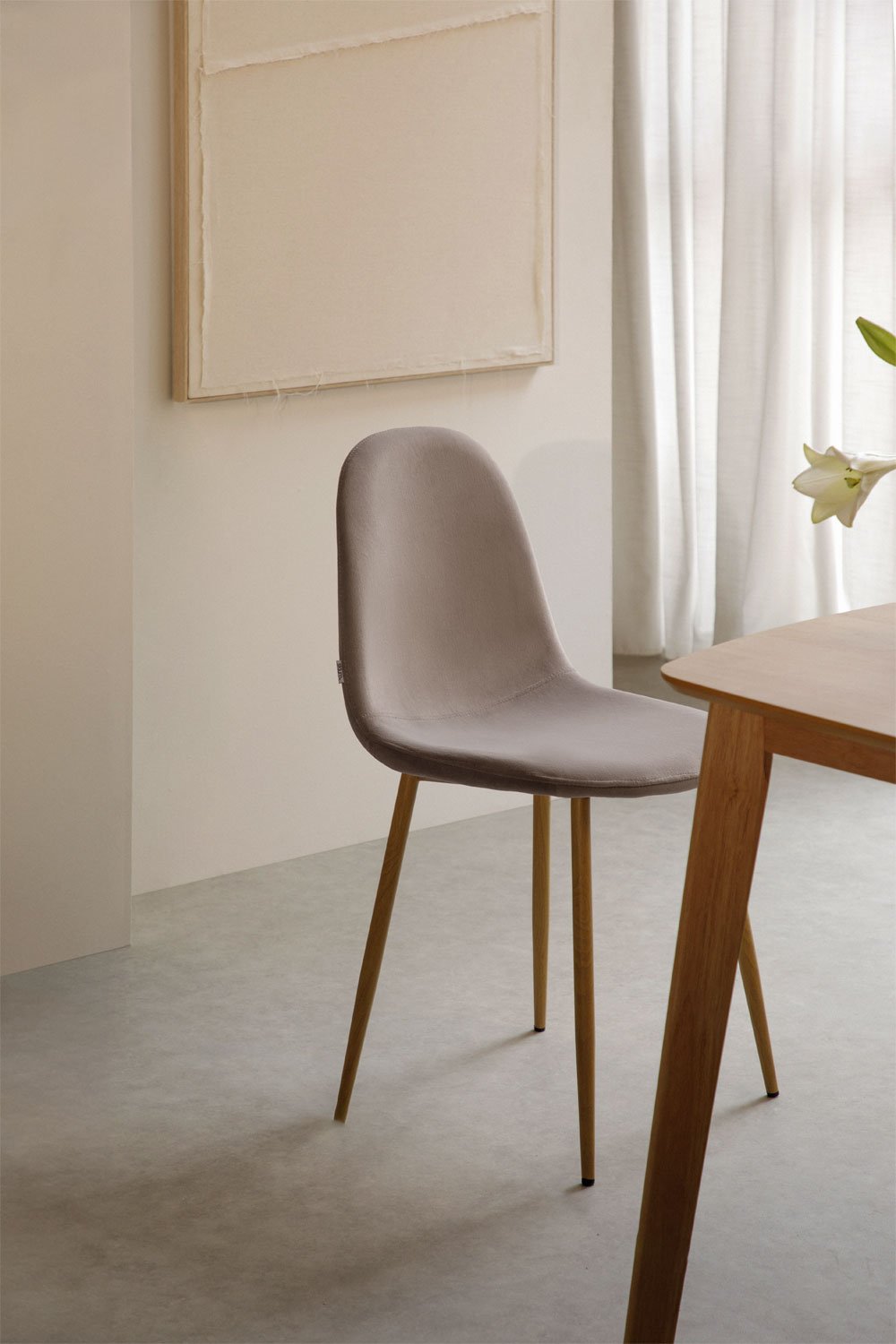 Confezione da 2 sedie da pranzo in velluto Glamm, immagine della galleria 1