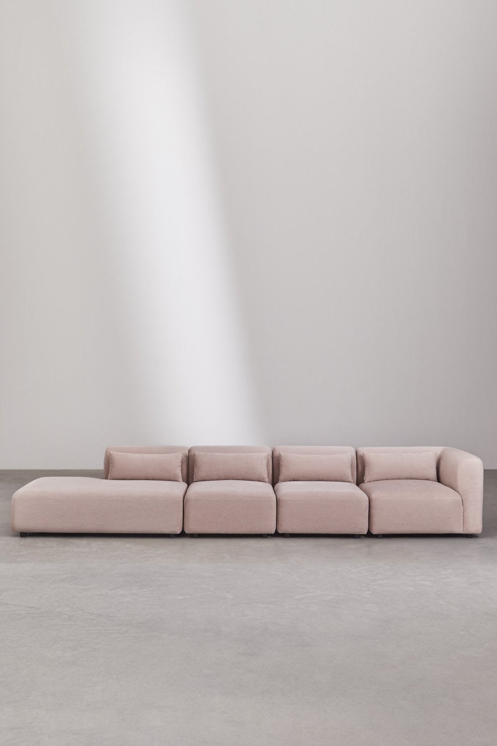 Divano angolare modulare Fogler a 4 pezzi con chaise longue sinistra, immagine della galleria 3