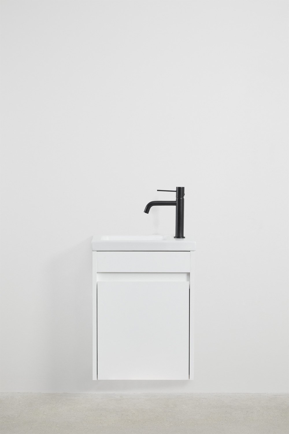 Set mobili da bagno in legno Narek con lavabo integrato, immagine della galleria 1