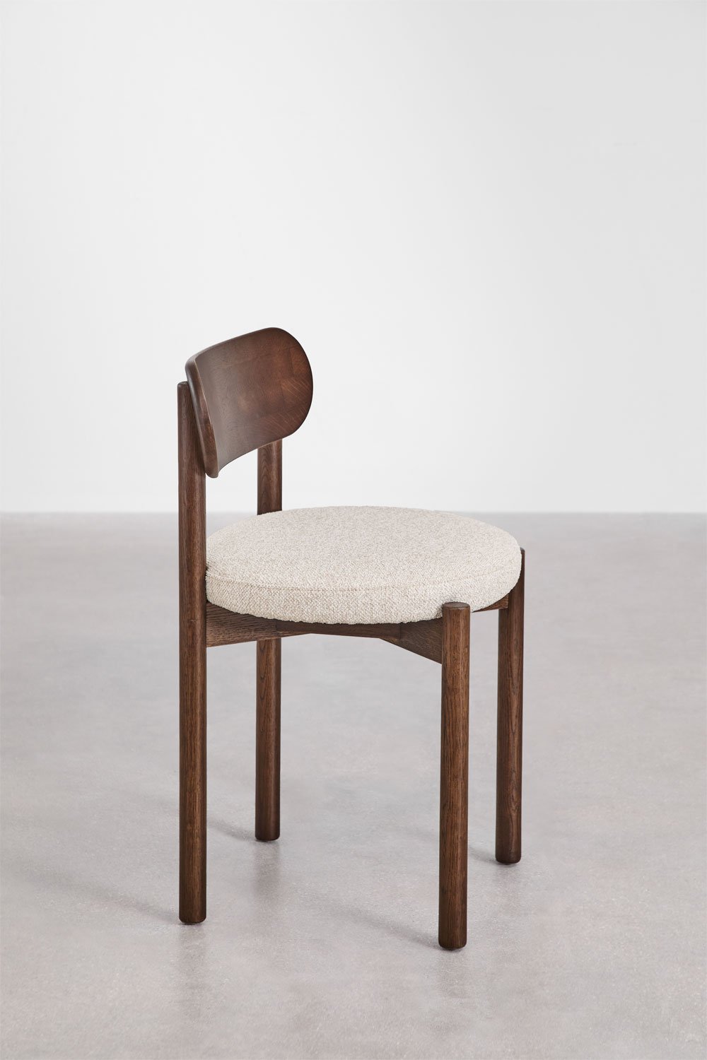 Sedia da pranzo imbottita in rovere Bianca, immagine della galleria 5