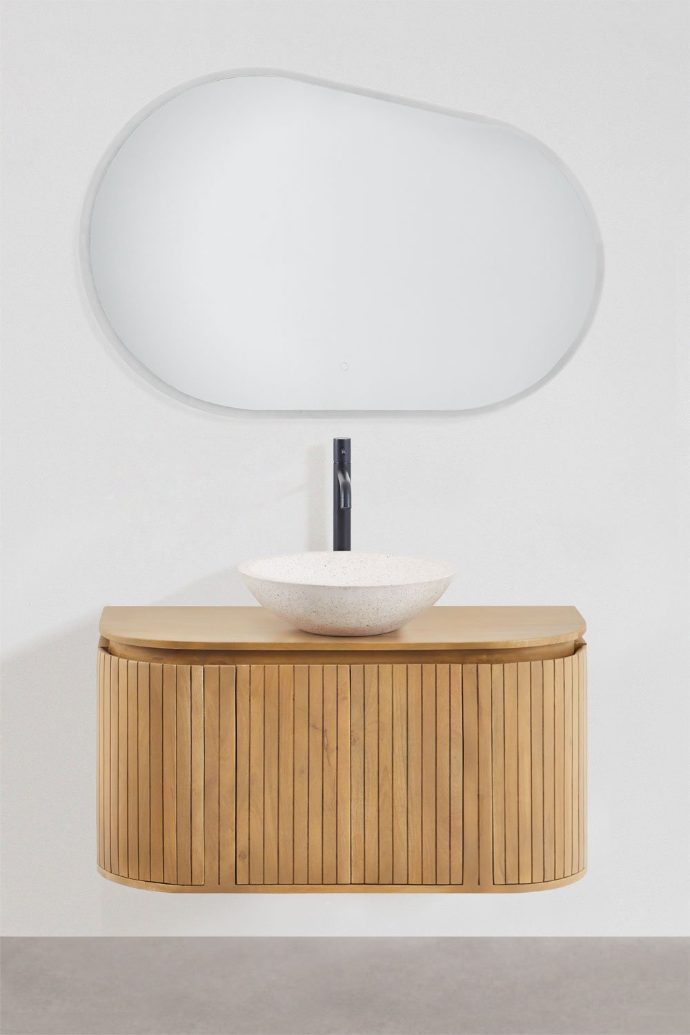 Set di mobili da bagno in legno di mango Analis, immagine della galleria 2