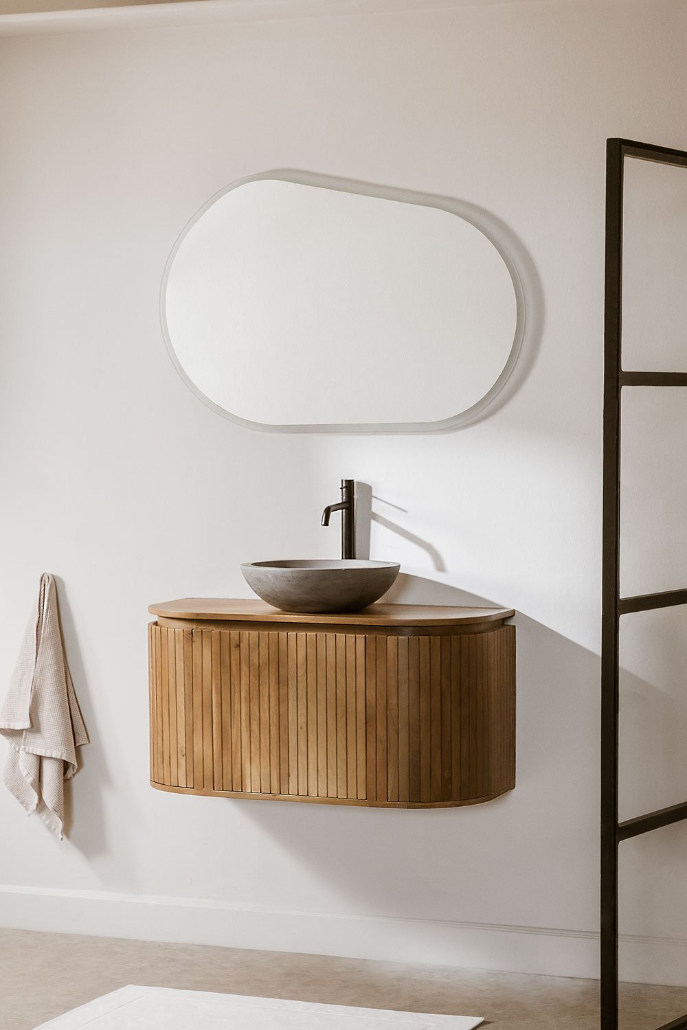 Set di mobili da bagno in legno di mango Analis, immagine della galleria 1