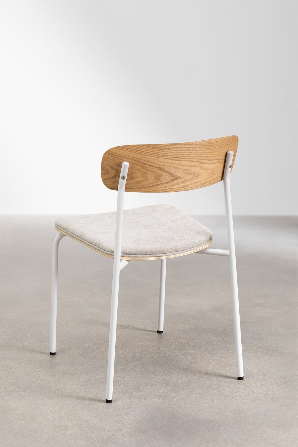 Set di 2 sedie da pranzo impilabili in ferro e legno Wilpier, immagine della galleria 4