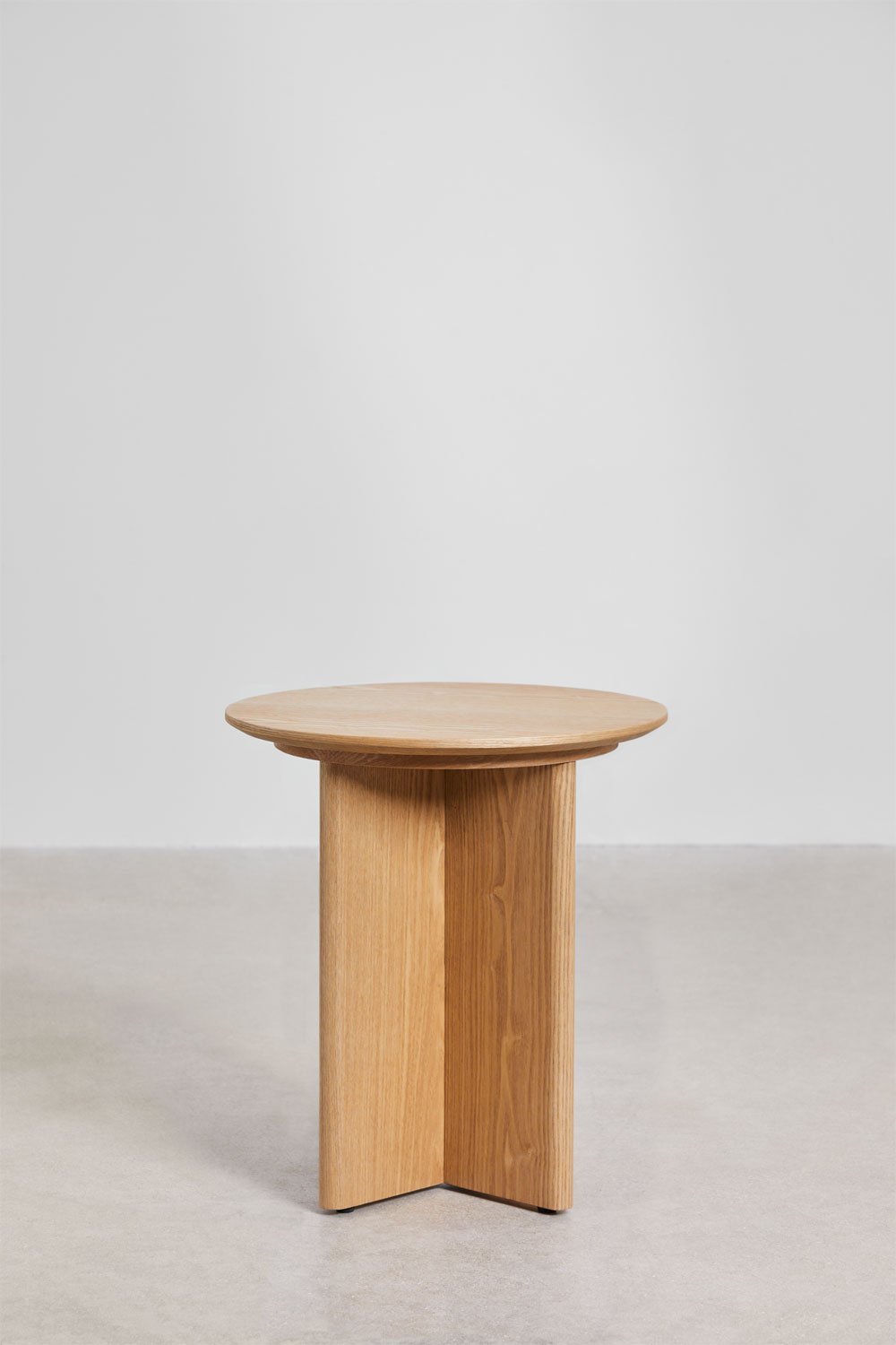 Tavolino laterale rotondo Ø45 cm in MDF Saonara, immagine della galleria 3