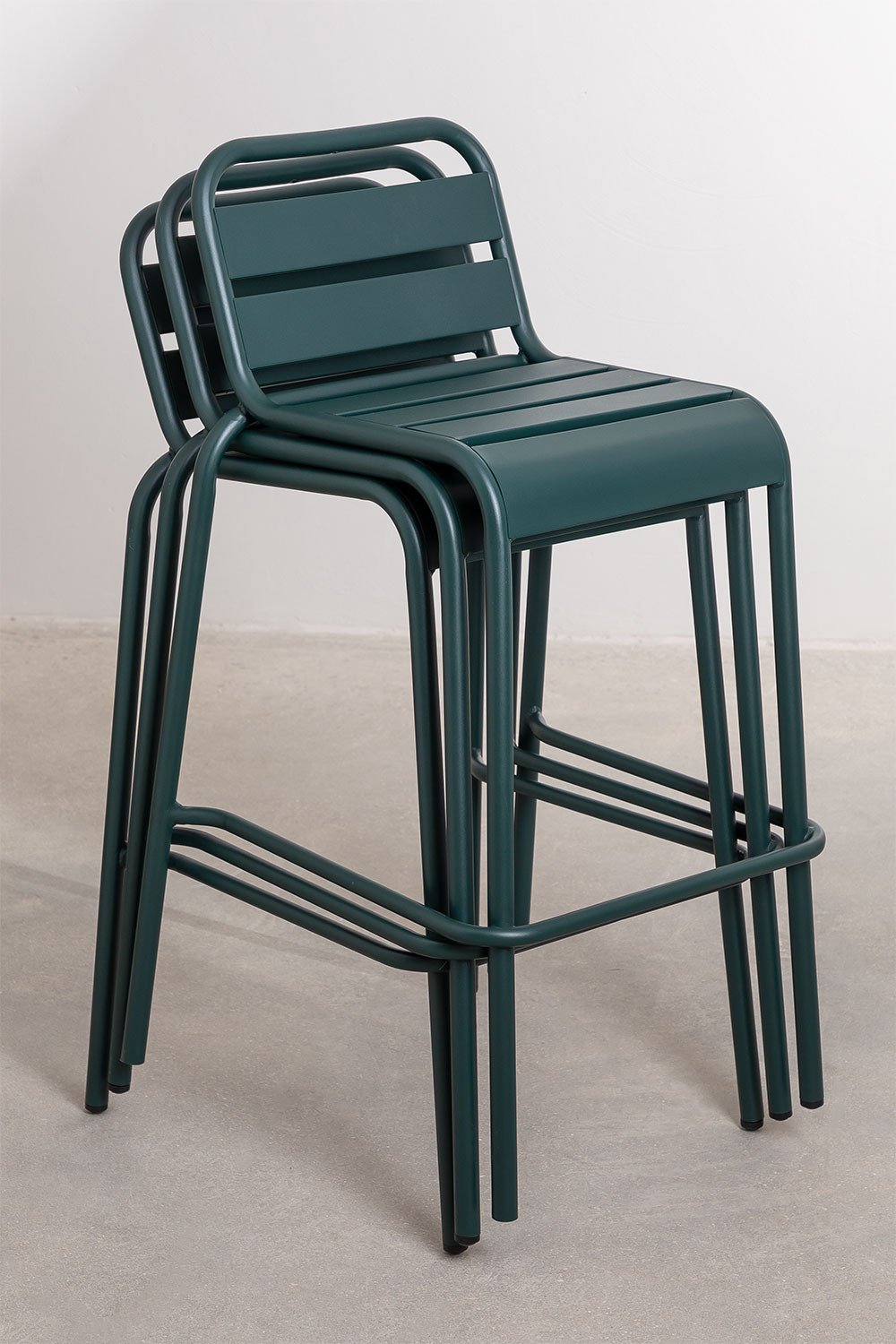 Confezione da 2 sgabelli alti da esterno impilabili Janti da 75 cm, immagine della galleria 8