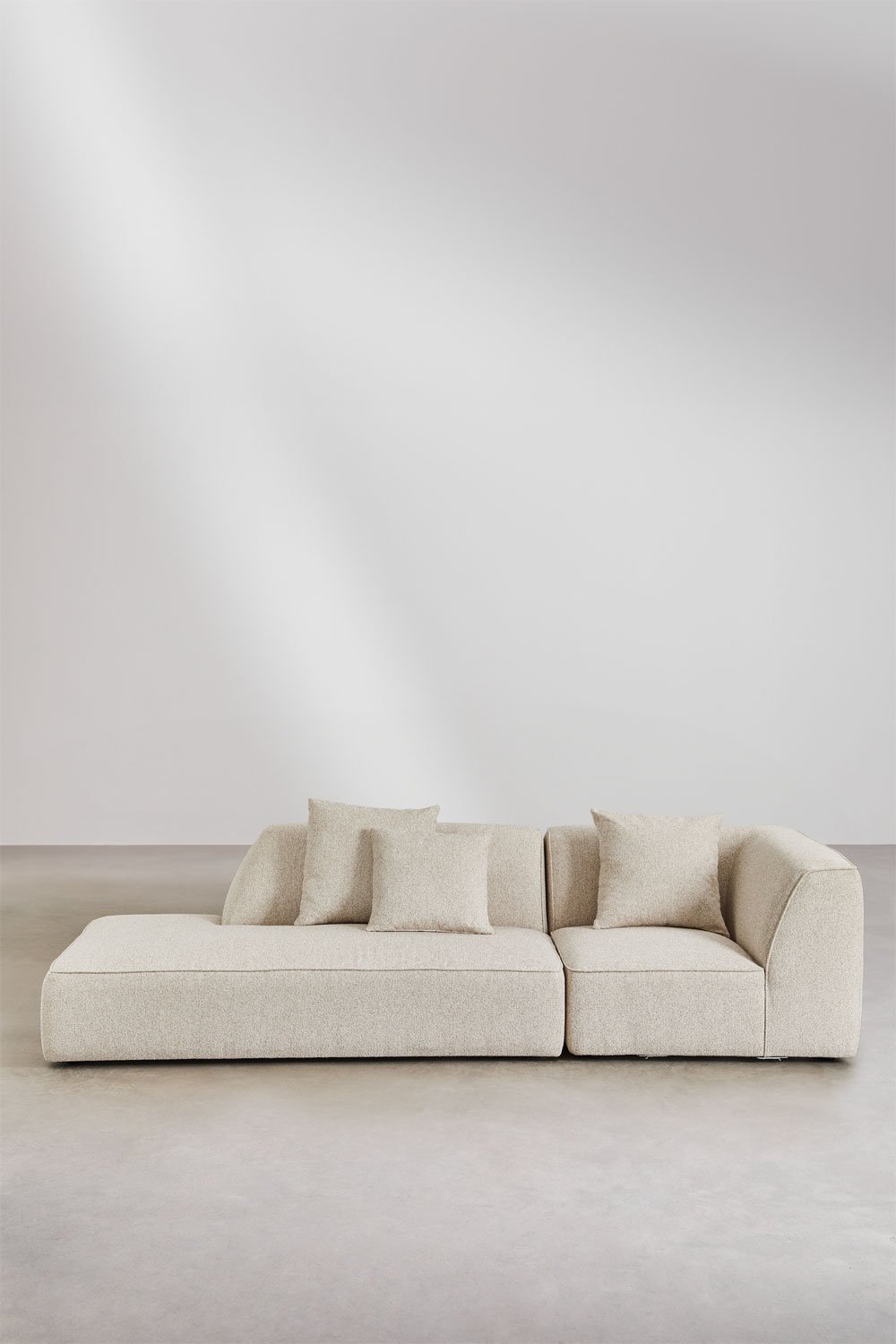 Divano angolare modulare imbottito Cardea a 2 pezzi con chaise longue sinistra, immagine della galleria 4