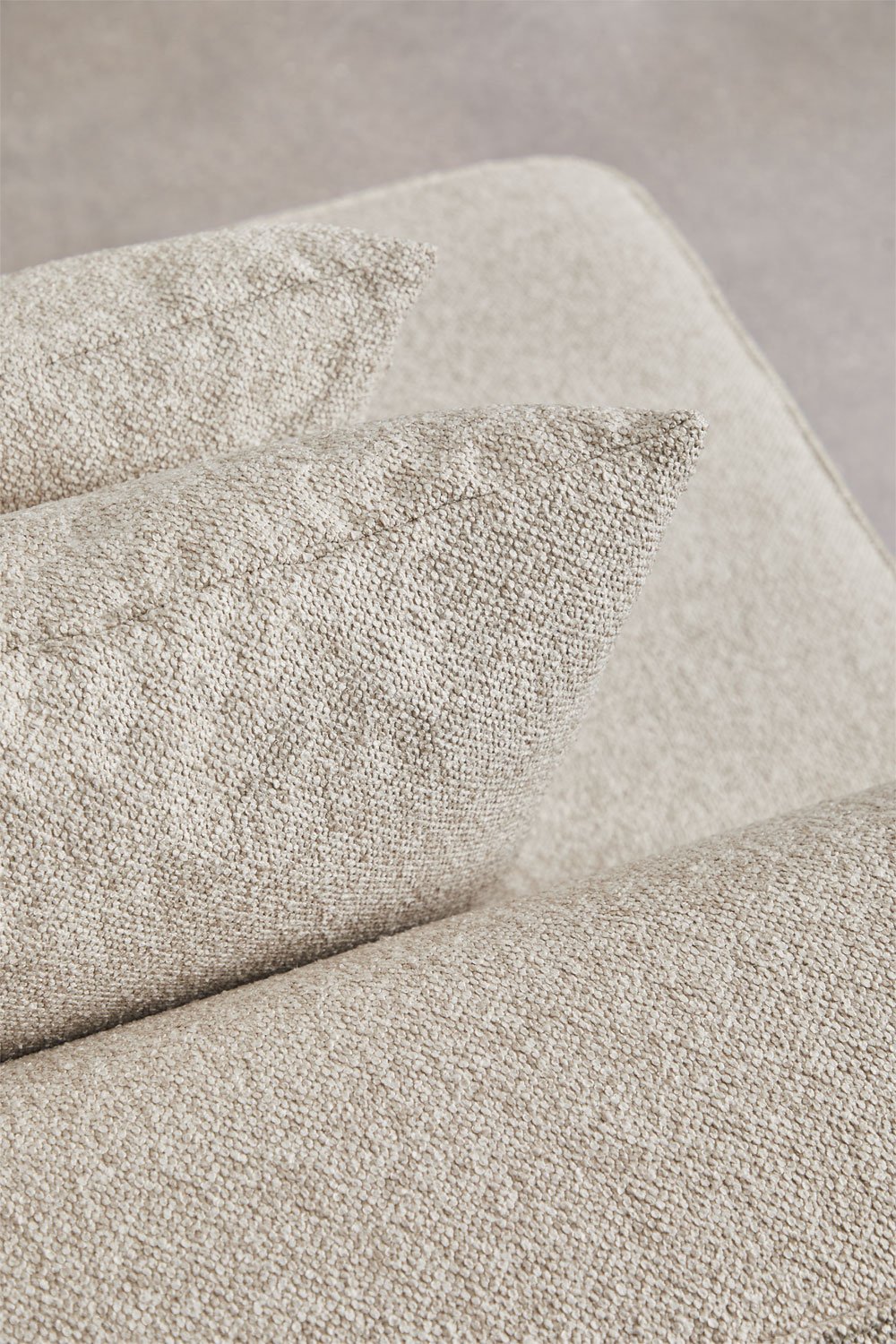 Divano angolare componibile Cardea 2 pezzi con chaise longue destra e pouf imbottito, immagine della galleria 8