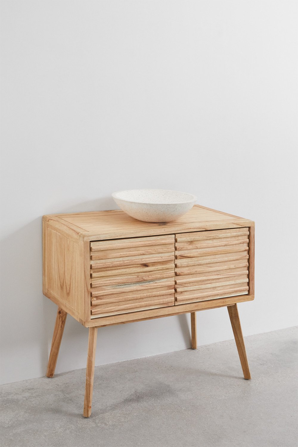 Set di mobili da bagno 90x45 cm in legno Deleyna, immagine della galleria 3