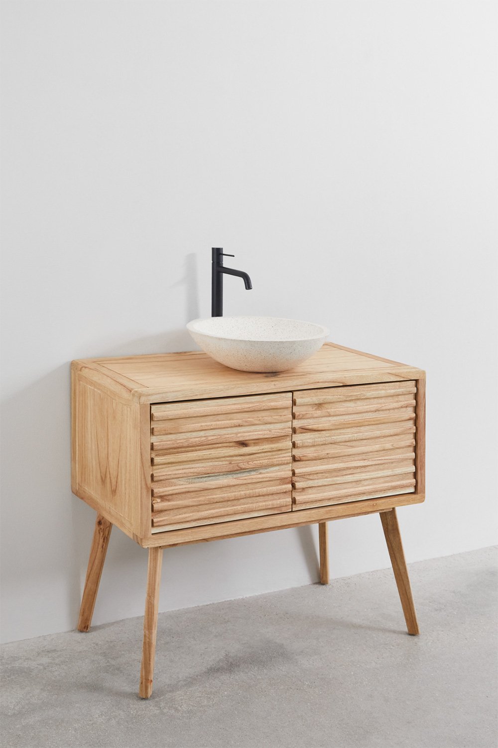 Set di mobili da bagno 90x45 cm in legno Deleyna, immagine della galleria 3