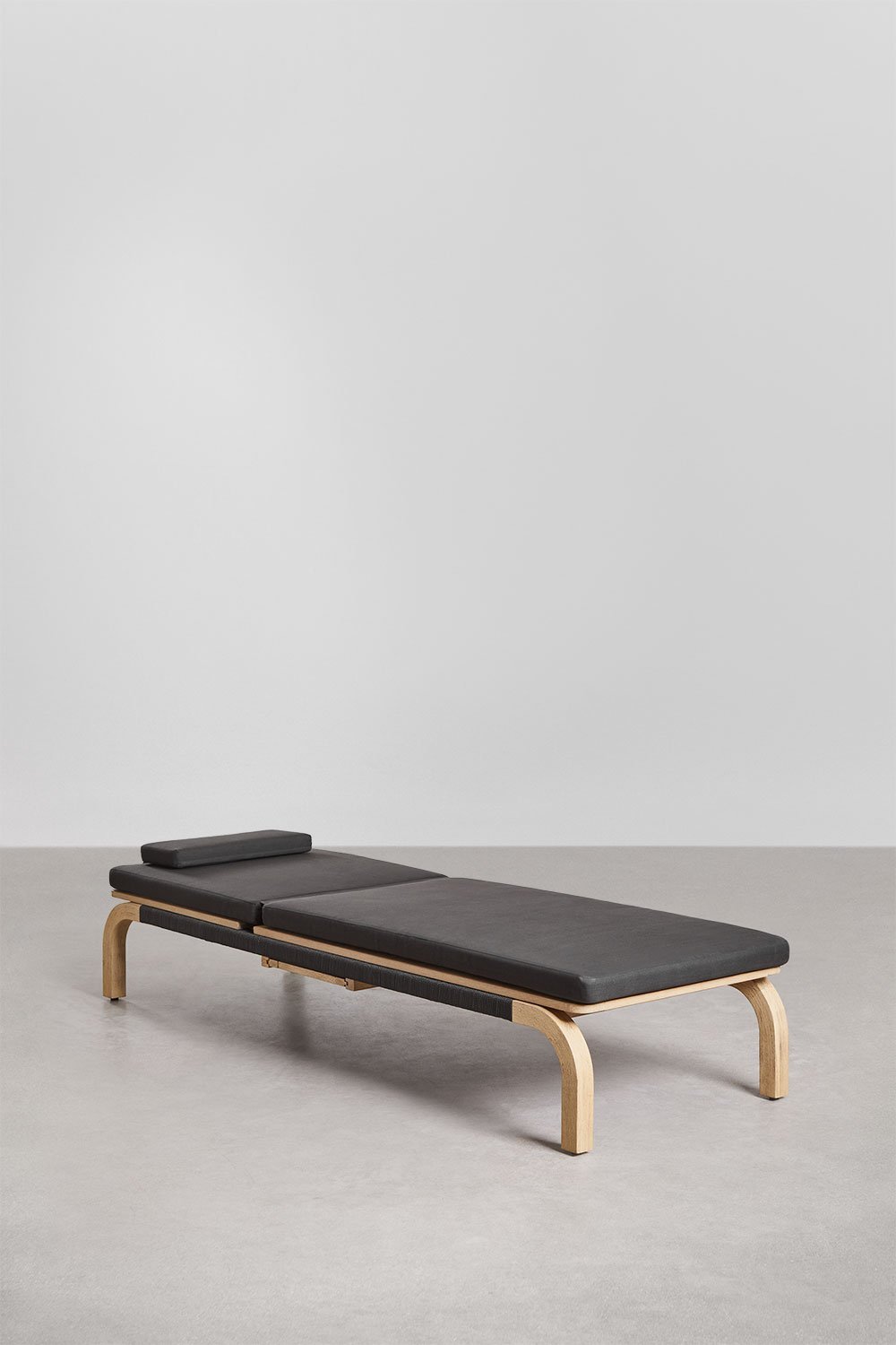 Sdraio reclinabile in legno di acacia con cuscino Dubai, immagine della galleria 4