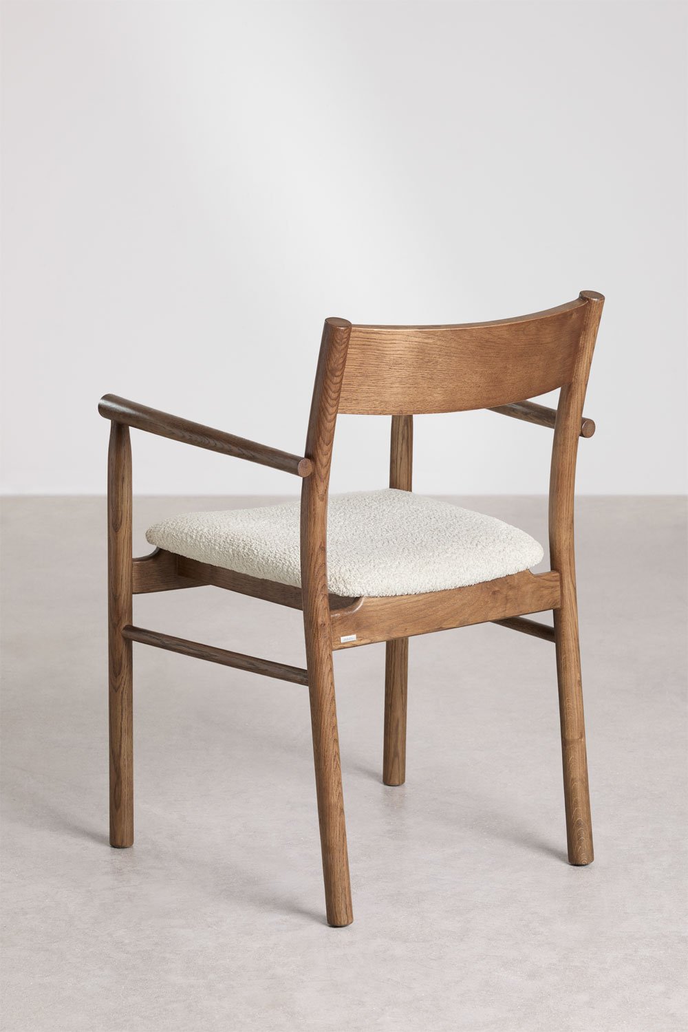 Sedia da pranzo in rovere e bouclé Mara Signature, immagine della galleria 6