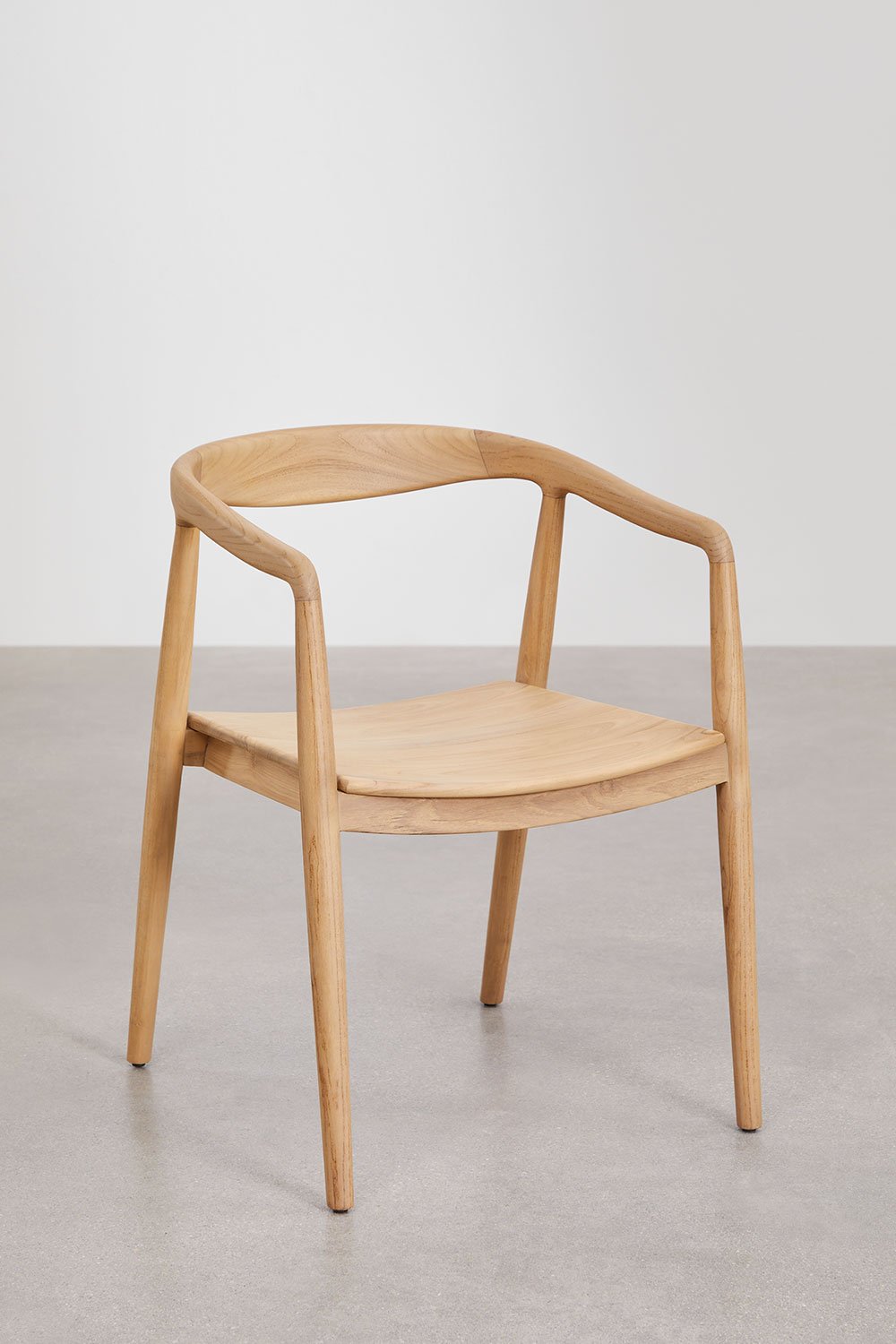 Confezione da 4 sedie da pranzo Rokan in teak con braccioli, immagine della galleria 3