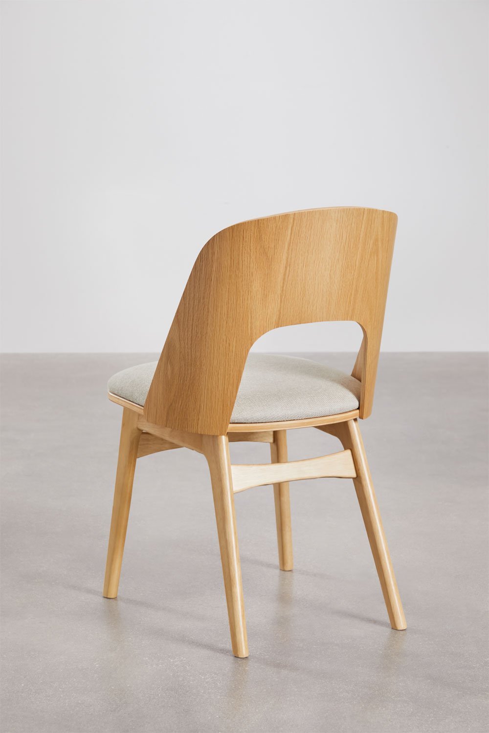 Sedia da pranzo in legno e imbottita Juna, immagine della galleria 4