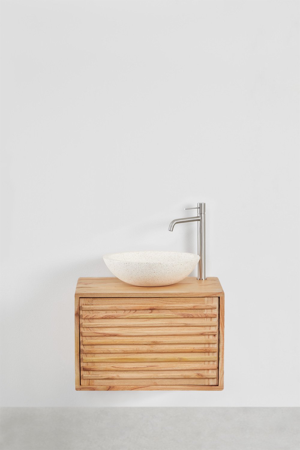 Set di mobili da bagno sospesi in legno Deleyna, immagine della galleria 2