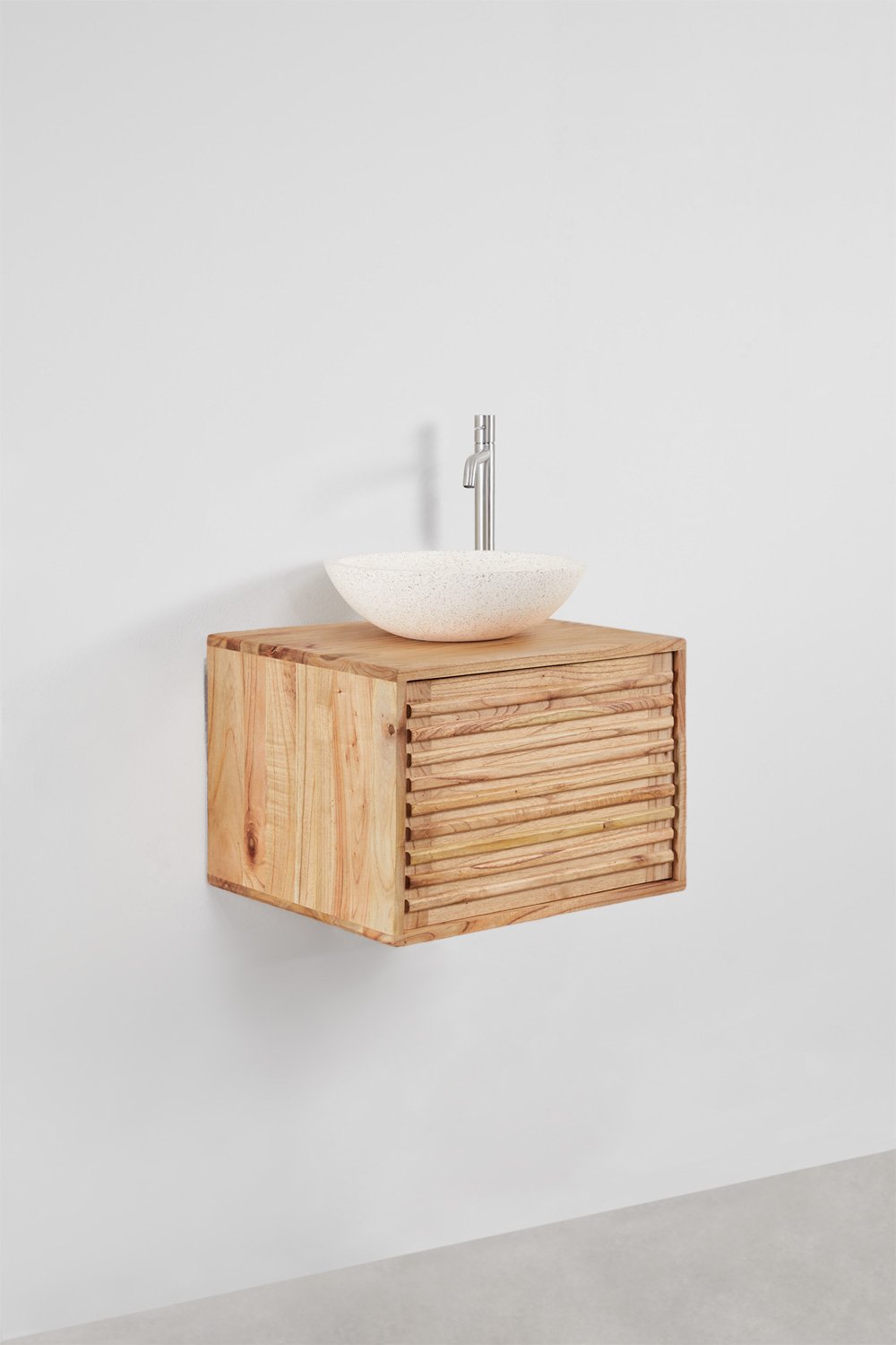 Set di mobili bagno sospesi 60x45 cm in legno Deleyna, immagine della galleria 3