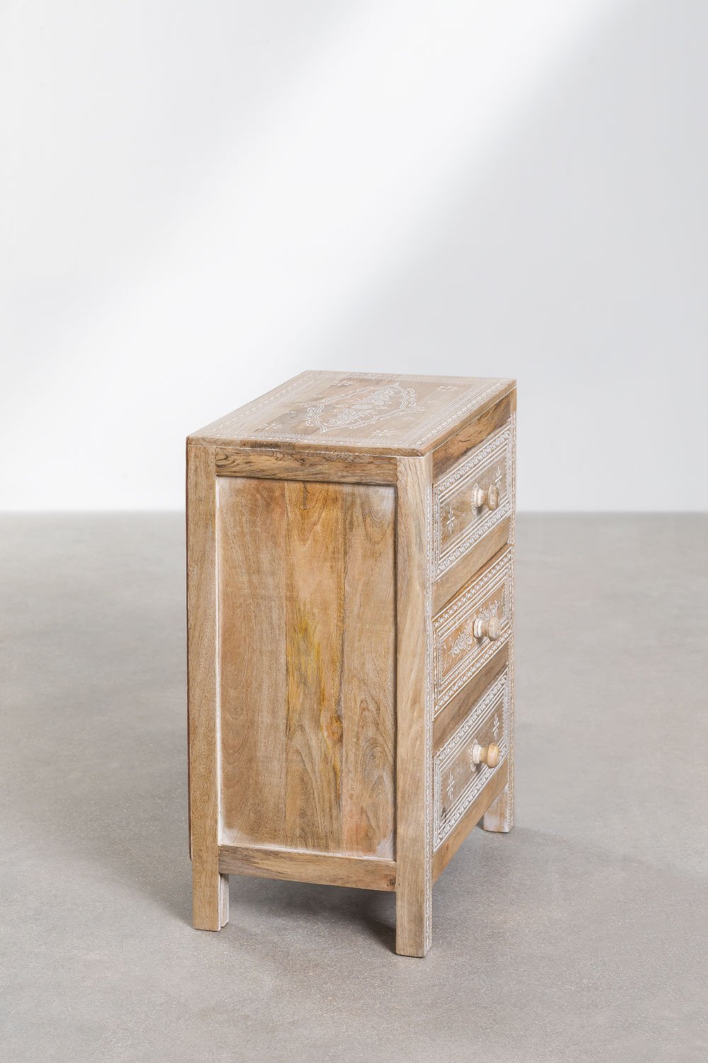 Set di 2 comodini in legno di mango Bakam, immagine della galleria 4