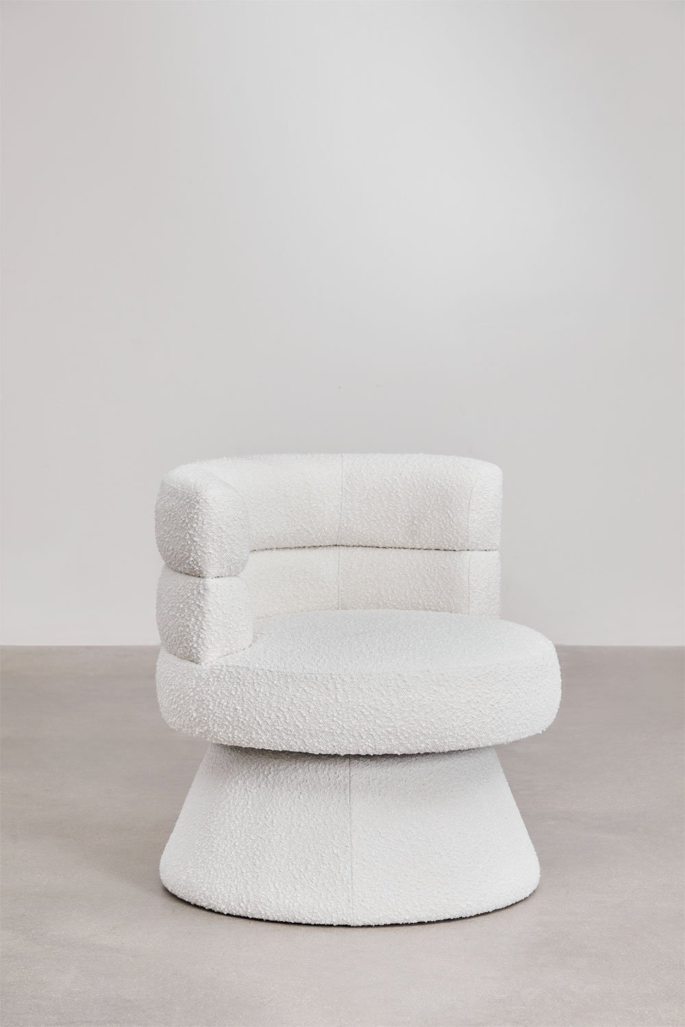 Set di 2 poltrone girevoli in tessuto bouclé Protea, immagine della galleria 3