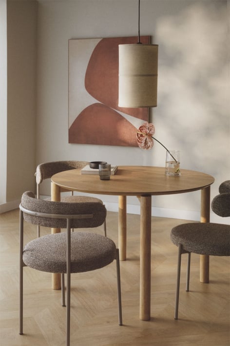 Tavolo da pranzo rotondo Ø110 cm in MDF Munden